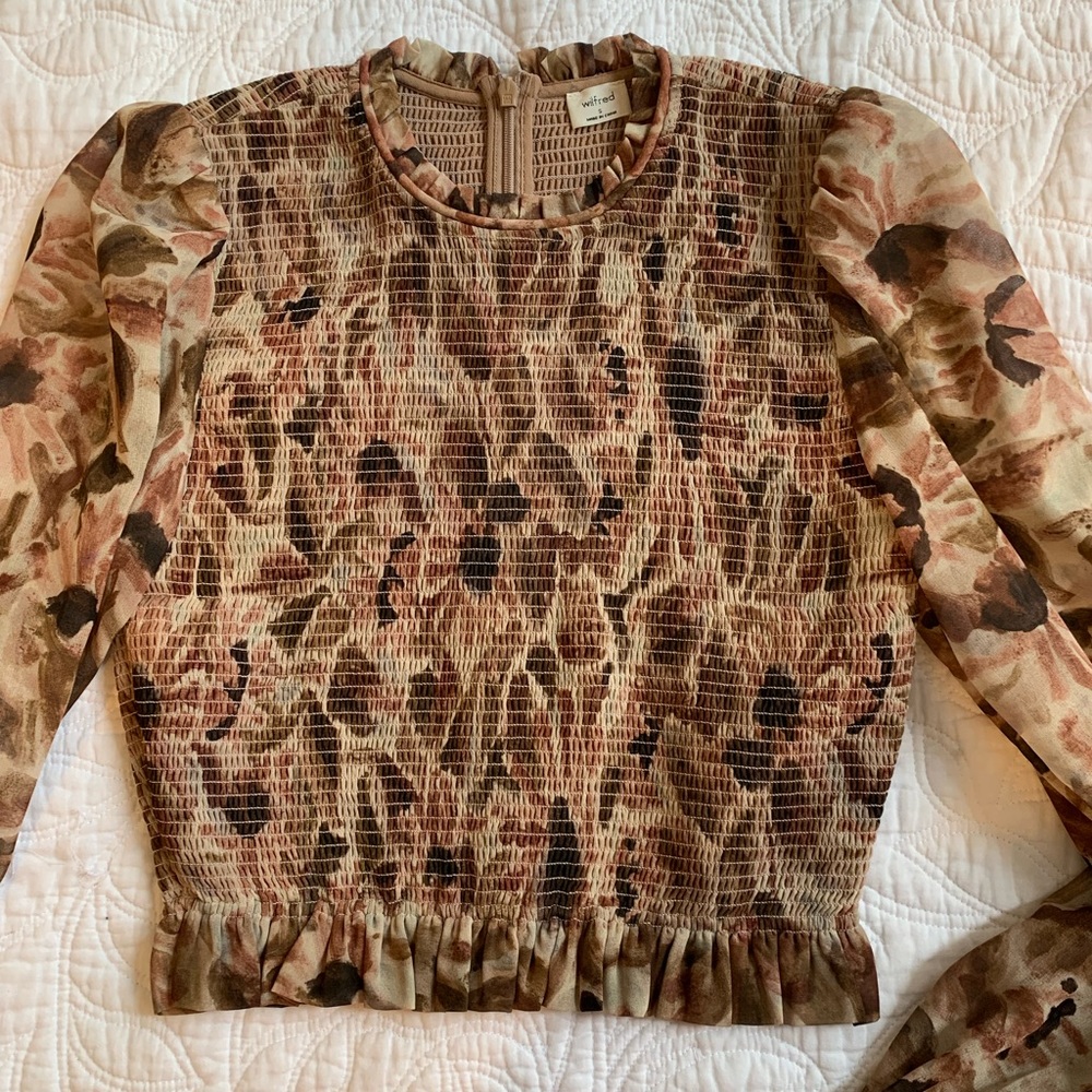 Brown blouse from Aritzia